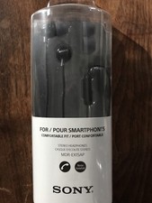 Sony MDR-EX15AP Smartphone Earbuds with Microphone, Black