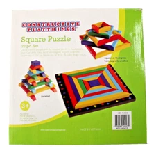 Square Puzzle Constructive Playthings Wooden Blocks 22 Piece Set KRP-5306 Age 3+
