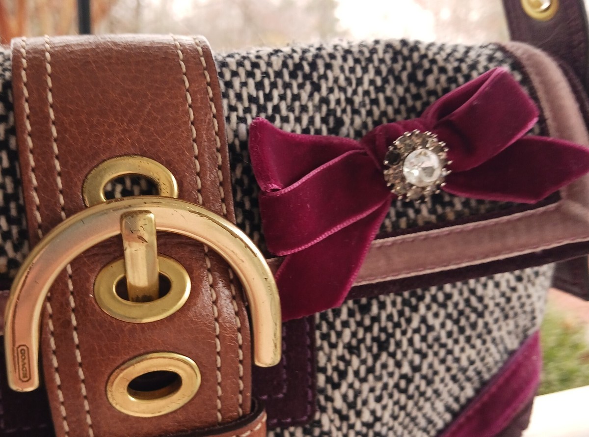 Coach Vintage 8F01 Multicolor Tweed Soho Y2K Demi Shoulder Bag w