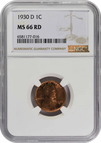 1930-D Lincoln Cent MS66RD NGC