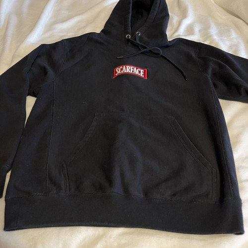 Scarface x Shoe Palace Box Logo Limited Edition Black Midweight Hoodie -size S - Picture 3 of 7