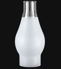 7.75" x 2.5" Fitter GLASS Replacement Frosted CHIMNEY Shade Hurricane NEW 845302