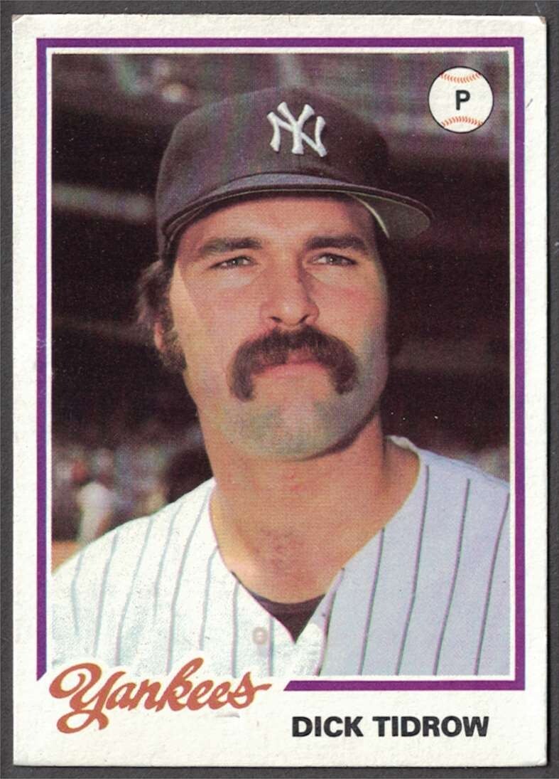 1978 Topps Burger King #6 Dick Tidrow  NEW YORK YANKEES EX