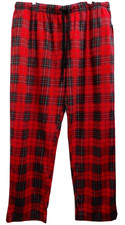 Nautica Sleepwear Fleece PJ Pajama Lounging Pants Mens size XL Red Black Plaid