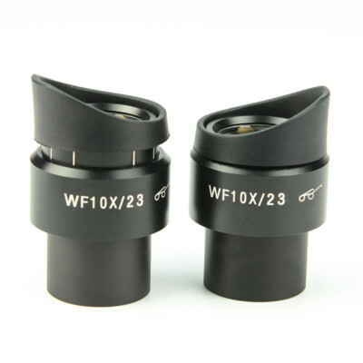 2PCS WF10X/23mm Microscope Diopter Adjustable Eyepiece 30mm Eyepiece W/Eyecups