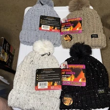 Insulated Thermal Woman’s Hat Fits Most China Black Machine Wash Polar Extreme