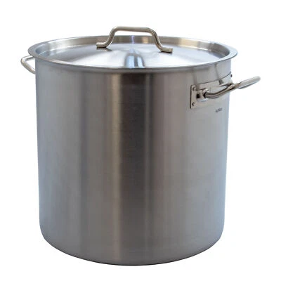 AcMax Kochtopf Gastrotopf Topf 36 Liter Edelstahl mit Deckel Großküche Gastronom