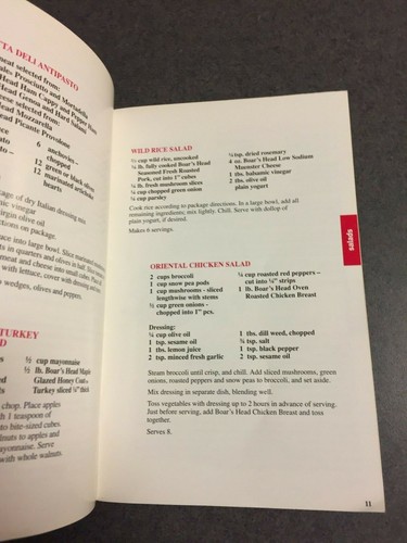 Boar's Head Classic Recipes Cookbook Booklet 1994 Paperback - Picture 5 of 6