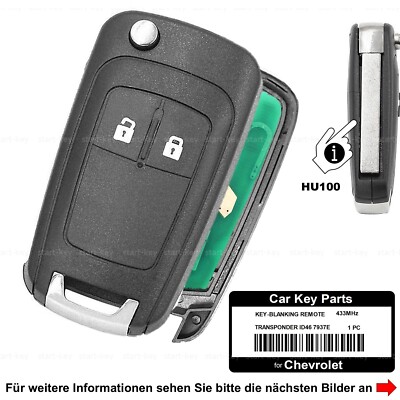 Klappschlüssel Schlüssel für Chevrolet Cruze Equinox Impala Malibu Aveo Orlando