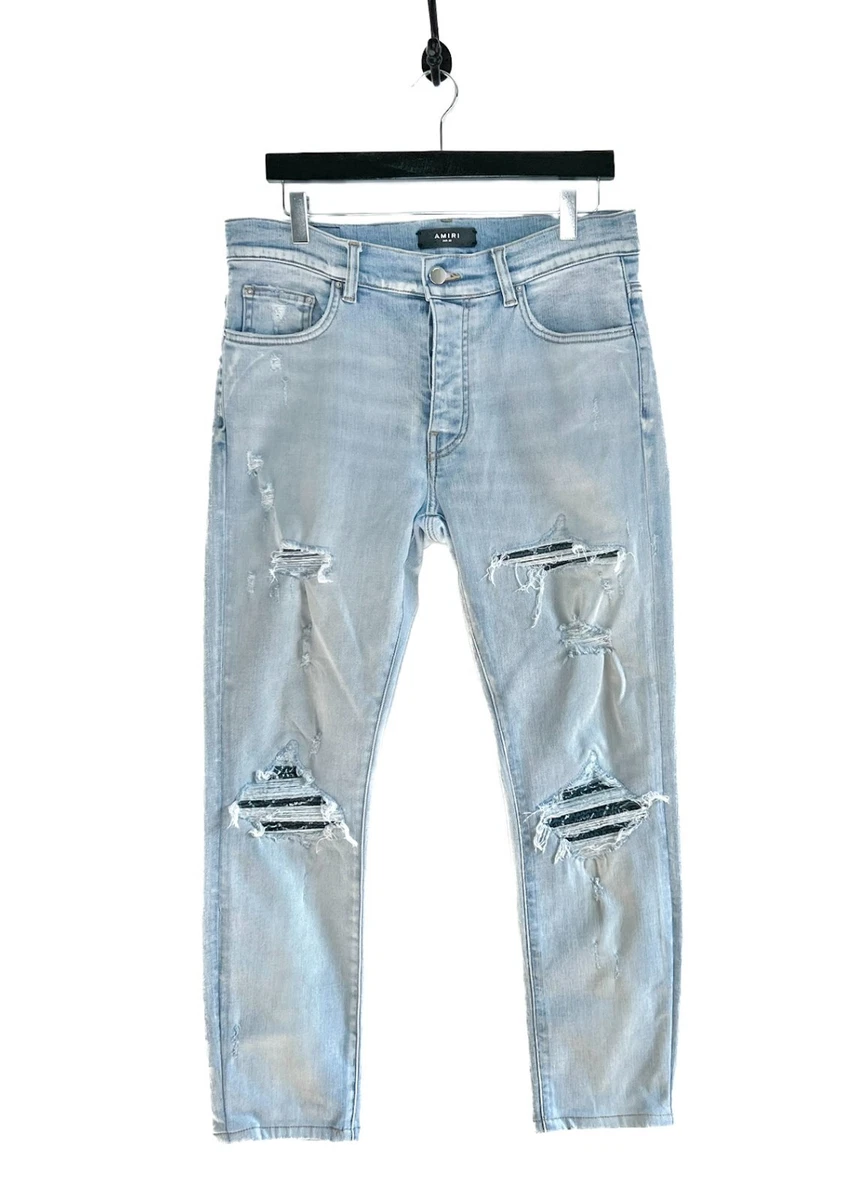 Amiri jeans hotsell blue bandana
