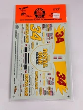 Slixx #9634/1149 1:24 Model Decals #34 Royal Oak Charcoal Chevy Mike McLaughlin