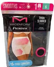 Maidenform Flexees Shapewear Womens Small Smoothing Thigh Slimmer Black Comfort