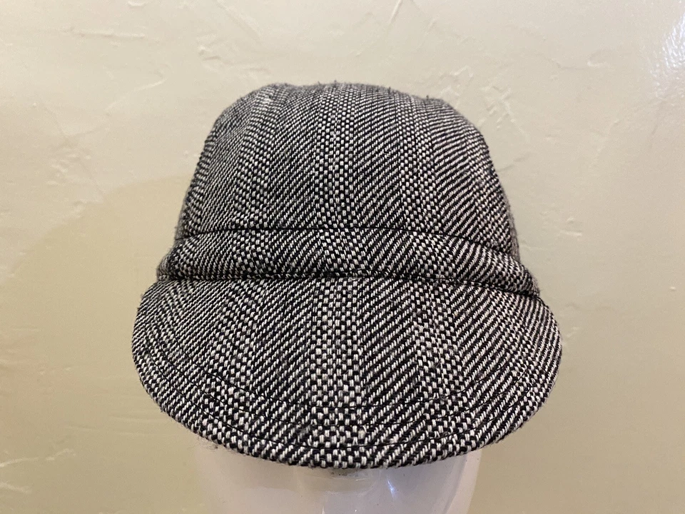 Gorra de ciclismo de invierno tela de lana color gris Foto 3 de 4