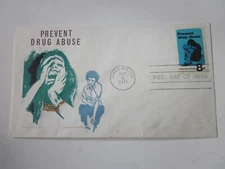 US FDC #1438 JACKSON COVER PLUS MAN VARIATION CACHET 1971 PREVENT DRUG ABUSE