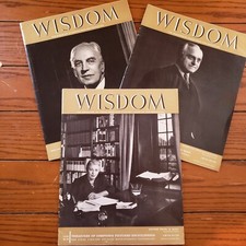 Lot 3 Wisdom Magazine Arnold  Toynbee, Felix Frankfurter, Pearl S Buck 1958 1959