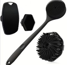 Silicone Body Scrubber Soft Exfoliating Brush for Face and Body 4 PCS Set