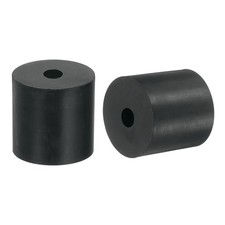 2Pcs Thick Rubber Spacer, 1-9/16 Inch OD x 3/8 Inch ID x 1-9/16 Inch Thickness