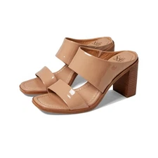 NWB Sofft Sheila Taupe Leather Heeled Sandals Size 9 Open Toe Comfort Block Heel