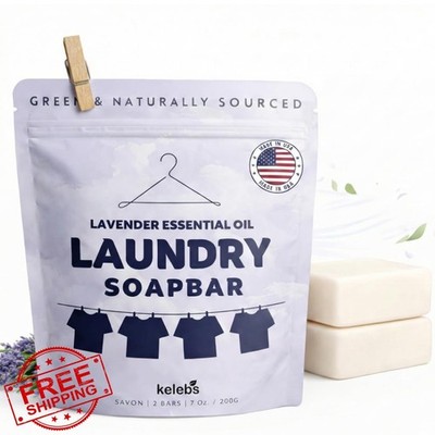 KELEBS Lavender Laundry Soap 2 Bars