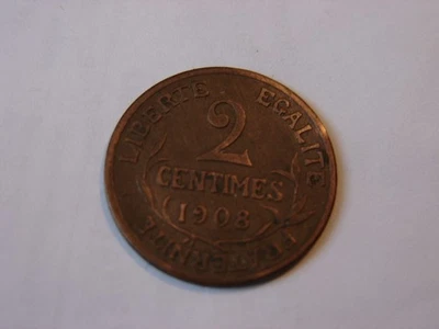 FRANCE. 2 CENTIMES DANIEL DUPUIS 1908. - Photo 1/2