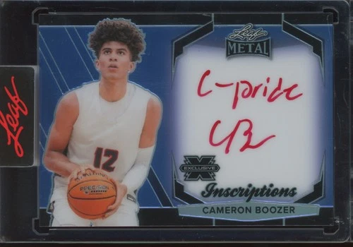 2024 Leaf Metal Inscriptions Prismatic Blue Cameron Boozer 84/100 Auto Autograph