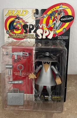 DC Direct 1998 MAD Magazine Spy vs Spy Silver Variant Spy Poseable Action Figure
