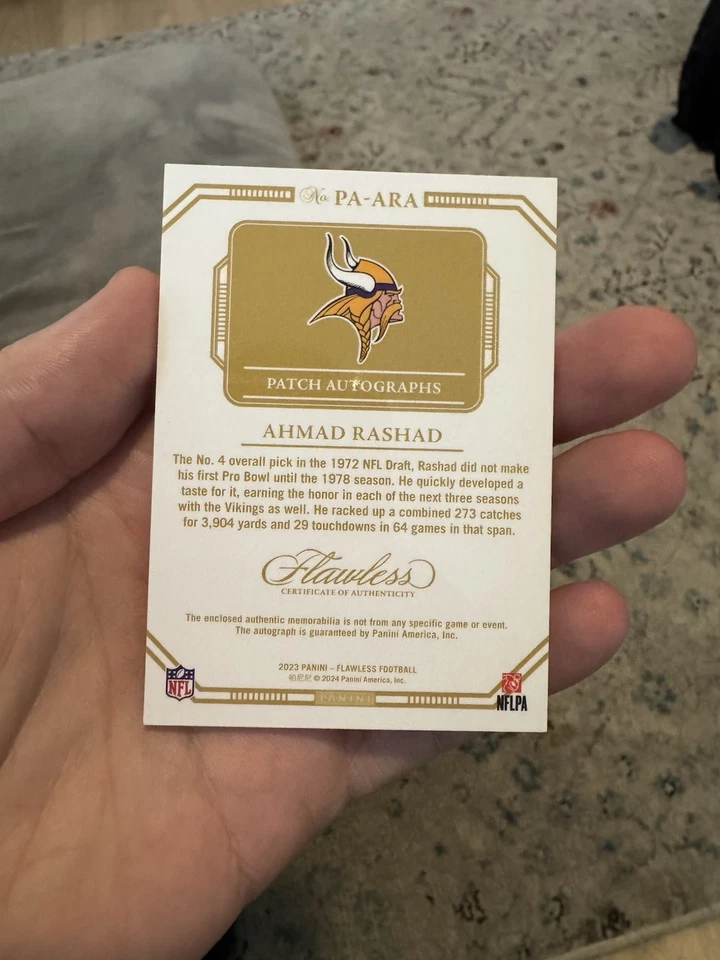 Parche automático 2023 Flawless Ahmad Rashad 1/6 Vikings dos colores Foto 2 de 4