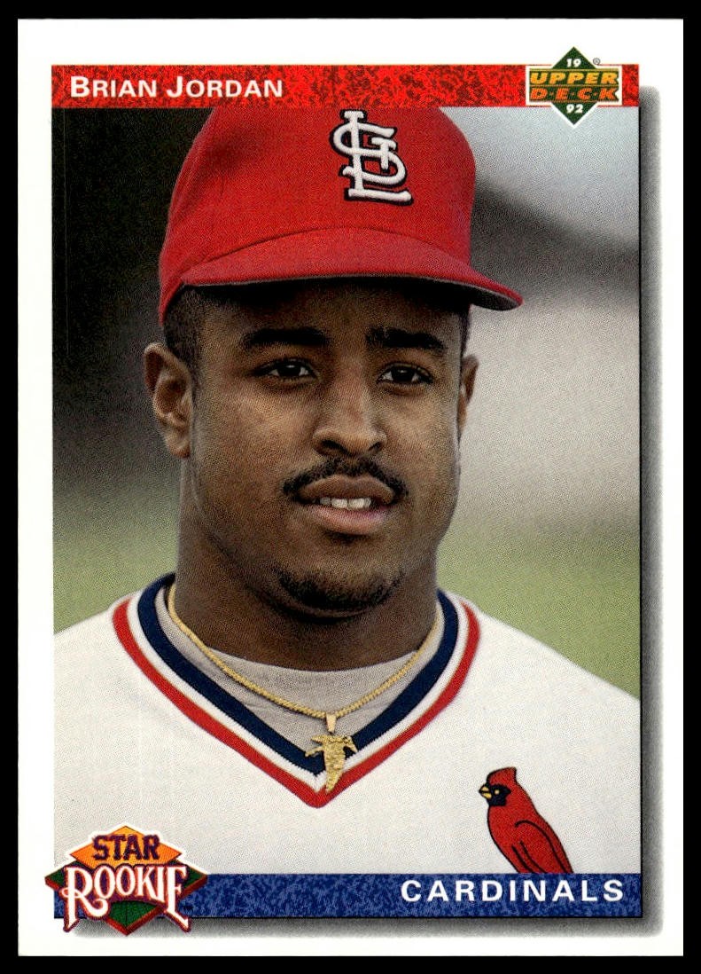 1992 Upper Deck #3 Brian Jordan Factory Set Gold Hologram