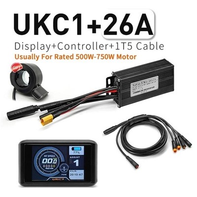 Ebike 24V-48V 17A 26A 30A 3-Mode Sine Wave Controller Colour LCD Display Kit