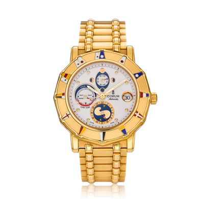 Corum Admiral's Cup Tide Voll Gold 18K Ref. 277.889.56 Neue Vollrevision 01/2026