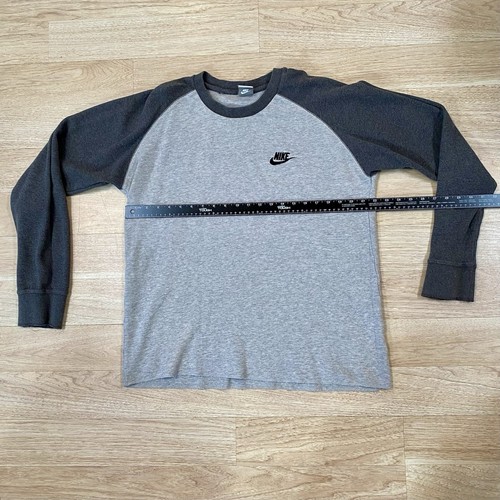 Nike Thermo Langarmshirt Herren XL grau Waffelstrick bestickt silber Etikett - Bild 4 von 9