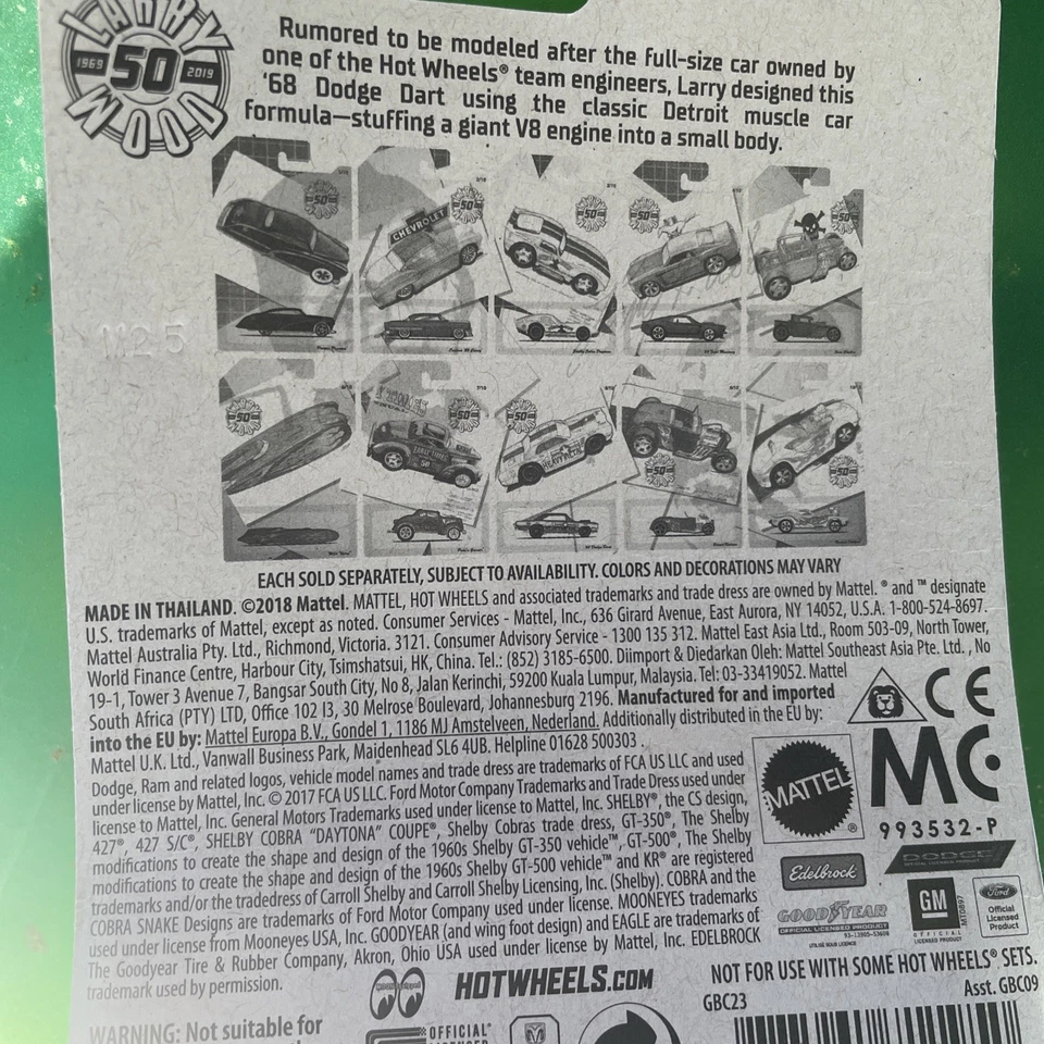 Dodge Dart 1968 Hot Wheels Larry Wood 50 años Heavy Metal Foto 4 de 4