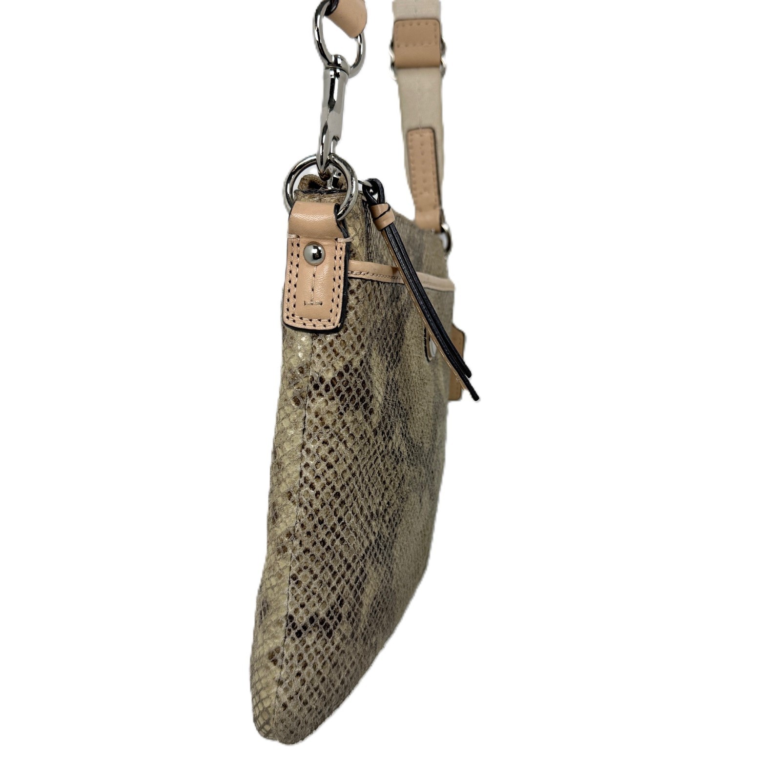Coach Python Print Swingpack Crossbody Bag Khaki … - image 10
