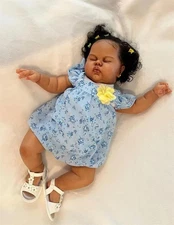 Lifelike Sleeping 24in Reborn Baby Dolls Cute Soft Body Chubby Real Life Toddler