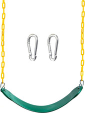 Heavy Duty Swing Seat Green Color with 66  Chain Swing Set Accessories with S...