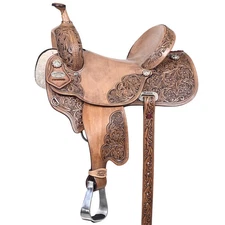 17HS 15 In HILASON Western Horse Ranch Roping Saddle Riding Brown