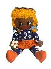 Vtg Amsco Toys Raggi African American Gretel Doll Rare HTF