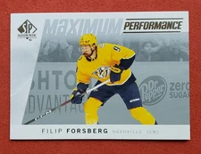 2024-25 UD SP Authentic Maximum Performance Filip Forsberg #MP-16 Base Nashville