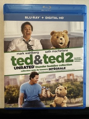 Ted & Ted 2 Unrated Thunder Buddies Collection Blu-Ray Rare OOP Mark Wahlberg