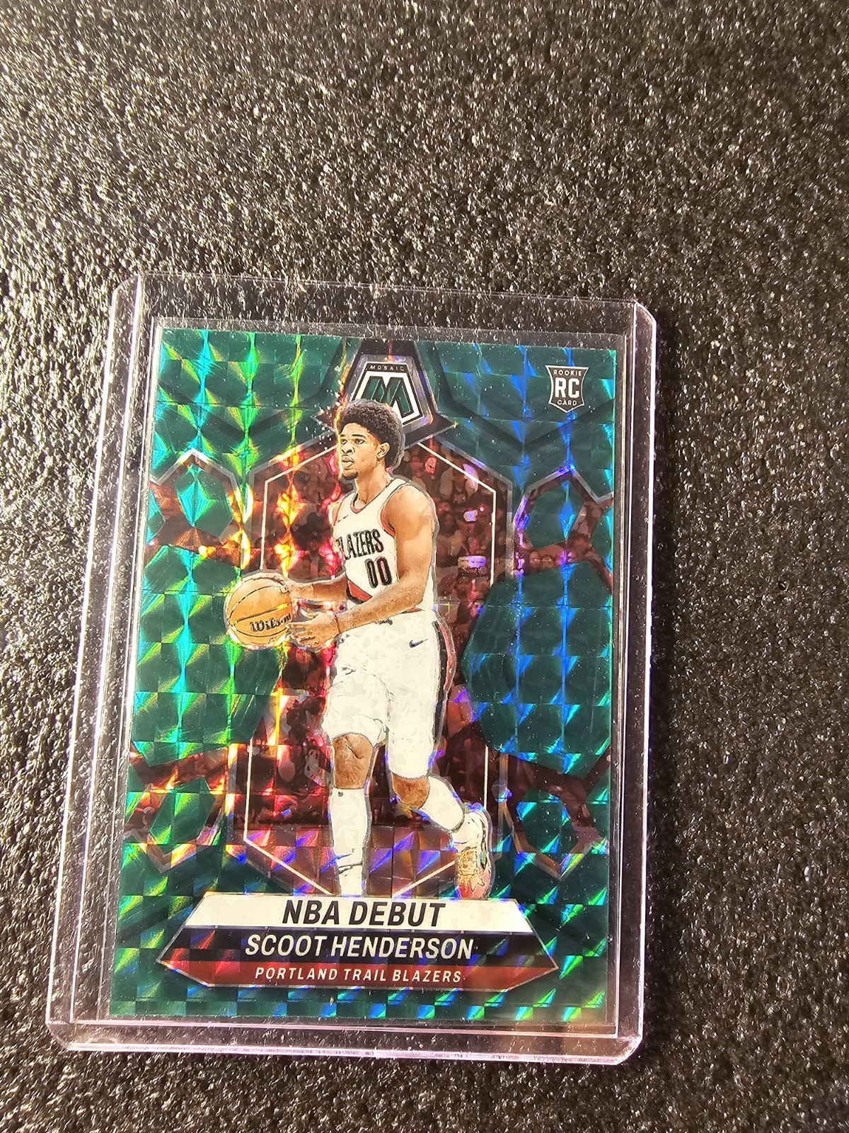 2023-24 Panini Mosaic - NBA Debut Scoot Henderson #255 Green Mosaic Prizm (RC)