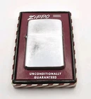 Vintage 1950s Zippo No. 200 Brush Finish 5 Barrel Hinge Lighter With Box