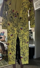 Pok mon Pikachu Yellow All-Over Print One Piece Long Sleeve Pajamas