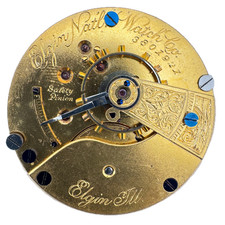 Antique 18s 1890 Elgin 11 Jewel Mechanical Pocket Watch Movement 74 USA fParts
