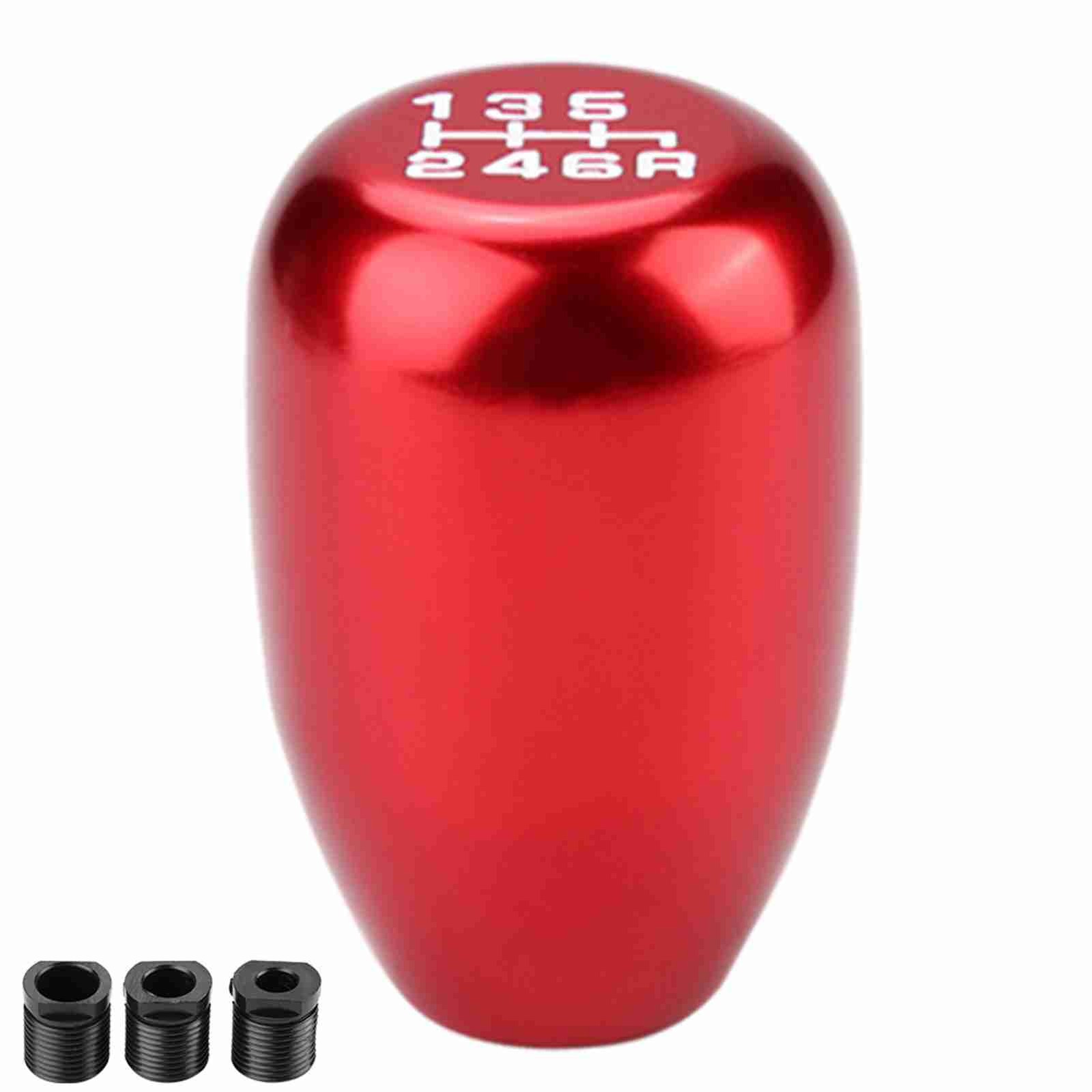 Car Universal Modification Manual Knob Gear Shift Head Shifter 6 Speed (Red)