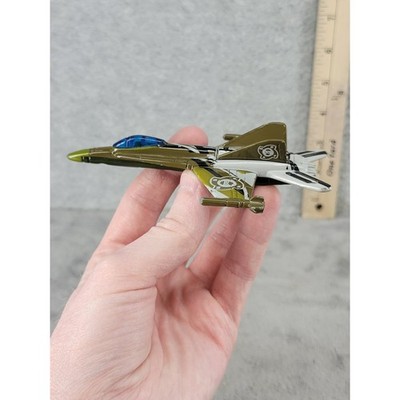 Matchbox Sky Busters Attack Jet 2007 Olive Green White Diecast Fighter Plane