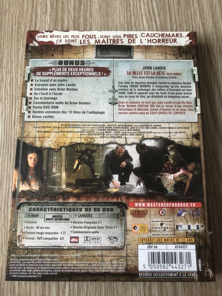 FILM LA BELLE ET LA BÊTE ÉDITION COLLECTOR HORREUR JOHN LANDIS DVD FRANÇAIS RARE - Photo 3/3