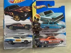 Hot wheels x 4 1960's American muscle cars rare vintage new on cards Ford Chevy
