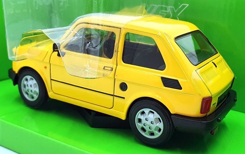 Welly Nex Escala 1/21 Diecast 24066W-YL - Fiat 126 - Amarillo Foto 2 de 4