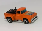 Vintage 1973 Hot Wheels Hi Tail Hauler Pickup Motorcycles Blackwall Flat Orange