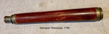 Georgian Pocket Telescope no Maker Rosewood Case OG 20mm